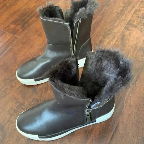 J/Slides Women's Victory Boot Dark Brown Leather Shoe Size 8M - Picture 8 of 13